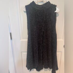 Free People Charcoal Fuzzy Shawl